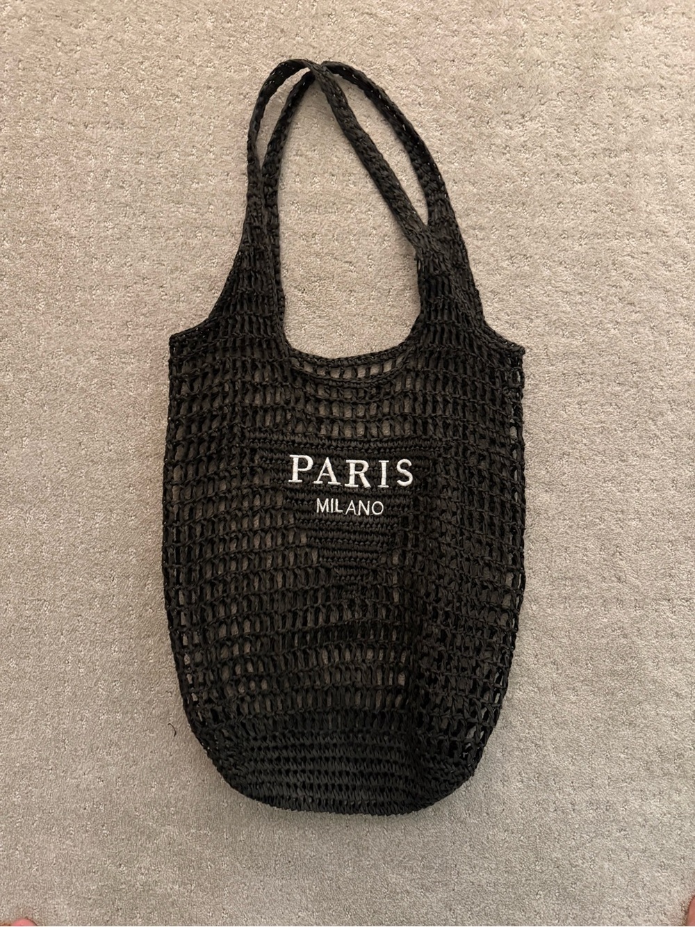 Black Knit Market / Pool Bag